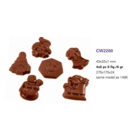 2260 Bonbon forma karácsonyi figurák 6gr