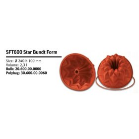 SFT600 Szilikon forma STAR BUNDT FORM