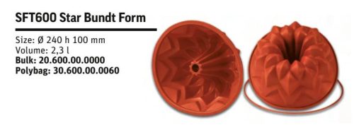 SFT600 Szilikon forma STAR BUNDT FORM