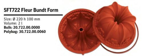 SFT722 Szilikon forma FLEUR BUNDT FORM