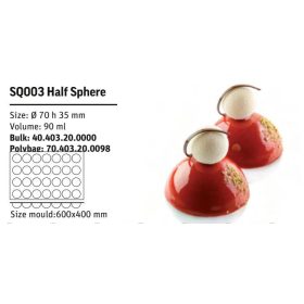 SQ003 Szilikon forma HALF SPHERE