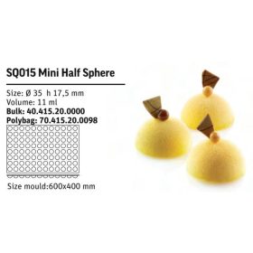 SQ015 Szilikon forma MINI HALF SPHERE