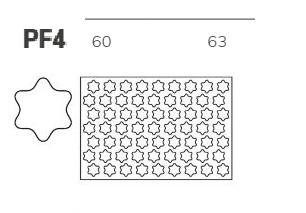 PF4 Kiszúró keret csillag 6cm