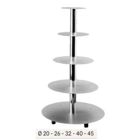 METAL 5 Tortaállvány 5 em. alu.