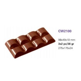 2100 Bonbon forma tábla 38gr 98x49x10mm