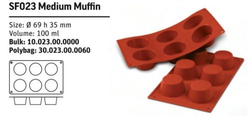 SF023 Szilikon forma MEDIUM MUFFIN