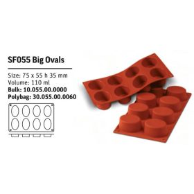 SF055 Szilikon forma BIG OVALS