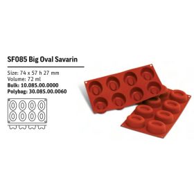 SF085 Szilikon forma BIG OVAL SAVARIN