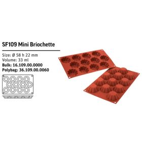 SF109 Szilikon forma MINI BRIOCHETTE