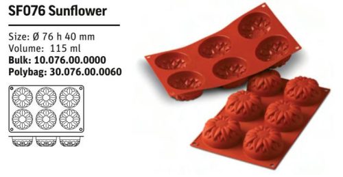 SF076 Szilikon forma SUNFLOWER