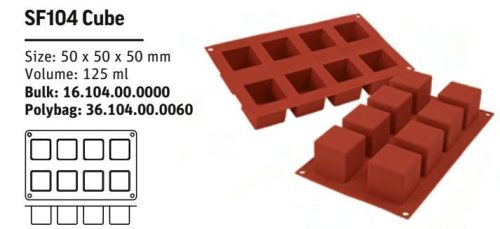 SF104 Szilikon forma CUBE