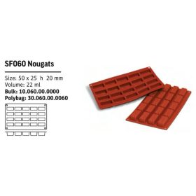 SF060 Szilikon forma NOUGATS