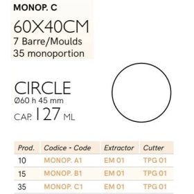 MONOP C1 Desszert forma kerek 35db/forma