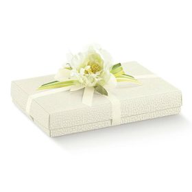   14610 Bonbon doboz pelle bianco 4 papírfedeles n. 215x145x35mm