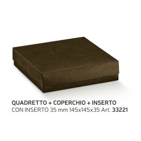 133221 Bonbon doboz marrone 4 sor fedeles 145x145x35mm