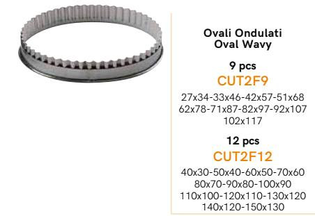 CUT2F9 Kiszúró készlet ovális cakkos