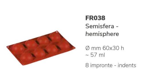 FR038 Szilikon forma SEMISFERA