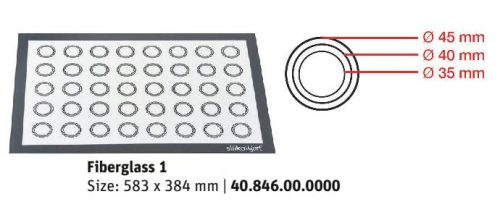 FIBERGLASS 1 Silpatlap 583x384mm MACARON