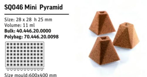 SQ046 Szilikon forma MINI PYRAMID