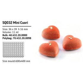 SQ032 Szilikon forma MINI CUORI