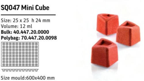 SQ047 Szilikon forma MINI CUBE