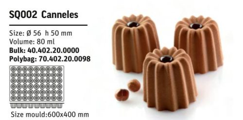 SQ002 Szilikon forma CANNELES