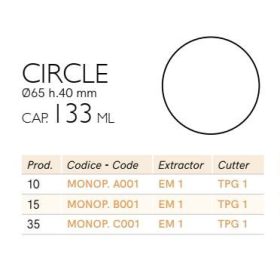 MONOP C001 Desszert forma kerek 60x40x65