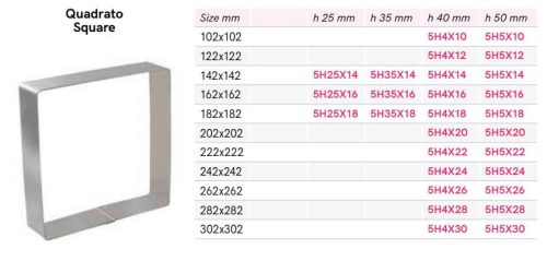 5H5x26 Tortakeret 26x26cm rm.