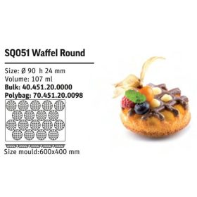 SQ051 Szilikon forma WAFFEL ROUND