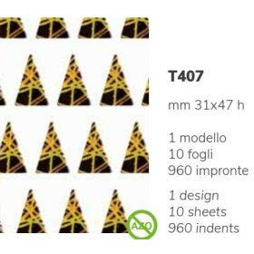 T407 Csokoládé sablon háromszög 960db