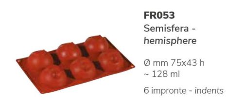 FR053 Szilikon forma SEMISFERA