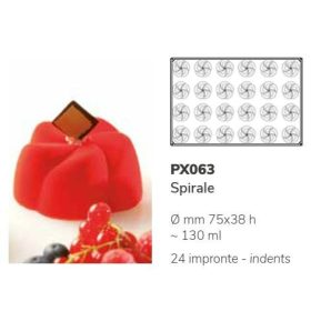 PX063 Szilikon forma 24db/f.75x38mm  spiral