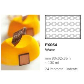PX064 Szilikon forma 24db/f. 83x62x35mm wave