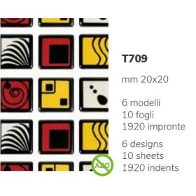 T709 Csokoládé sablon kocka20x20 1920db