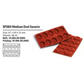 SF084 Szilikon forma MEDIUM OVAL SAVARIN
