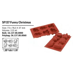 SF137 Szilikon forma FUNNY CHRISTMAS