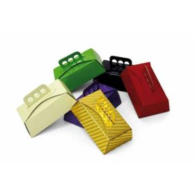 Süteményes doboz 15x22cm 50db/cs szöglet piros