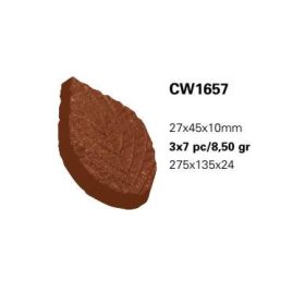 1657 Bonbon forma falevél 8,5gr 27x45x10mm