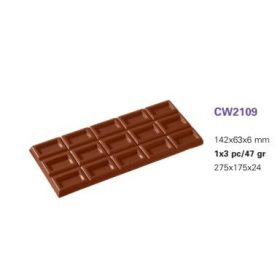 2109 Bonbon forma táblás 47gr 142x63x6mm