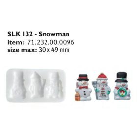 SLK132 Cukor és marcipán mintá forma SNOWMAN