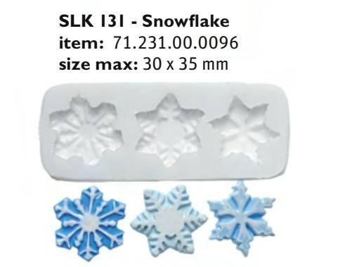 SLK131 Cukor és marcipán mintá forma SNOWFLAKE