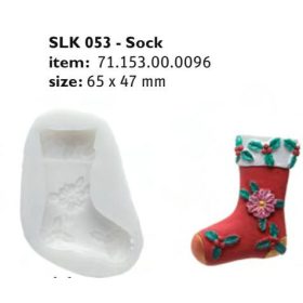 SLK053 Cukor és marcipán mintázó forma SOCK