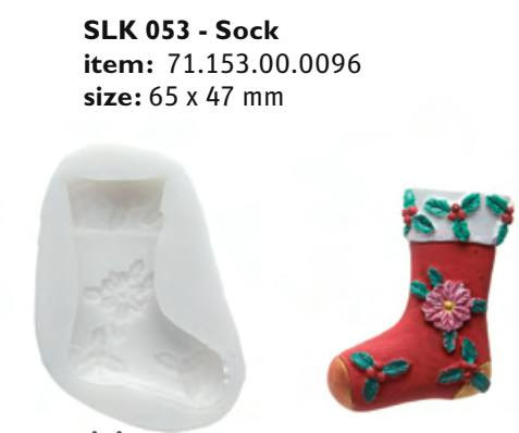 SLK053 Cukor és marcipán mintázó forma SOCK