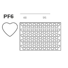 PF6/A Kiszúró keret szív 116db