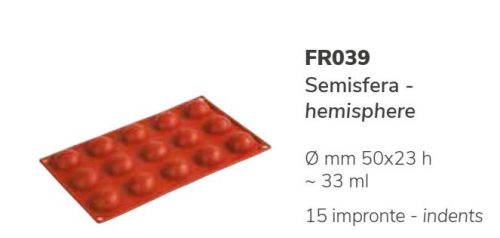 FR039 Szilikon forma SEMISFERA