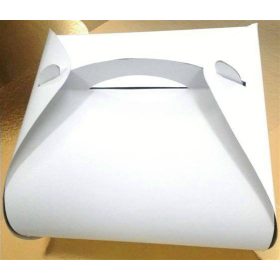 Süteményes doboz 15x22cm 50db/cs ívelt fehér