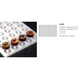 LS06 Szilikon praliné forma kerek