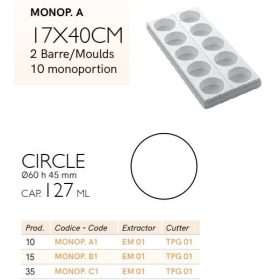 MONOP A1 Desszert forma kerek 10db/f
