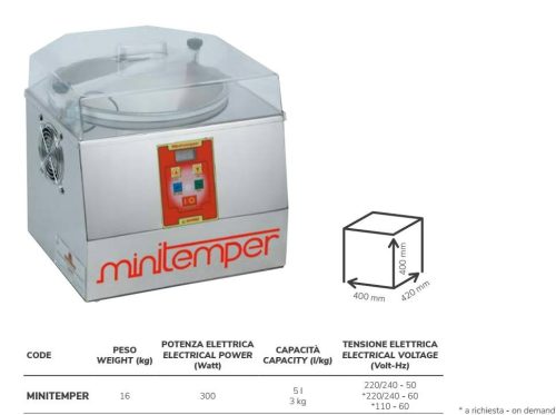 MINITEMPER Csokoládé temperáló