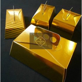 Süteményes doboz 11x17cm 50db/cs szöglet arany